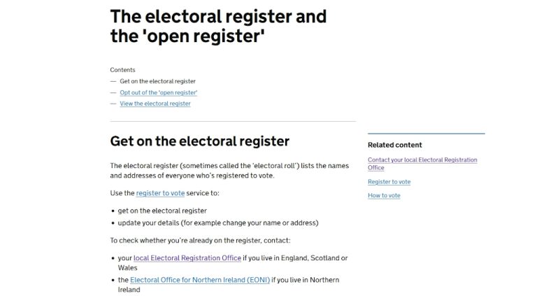 How to check if you are on the electoral register